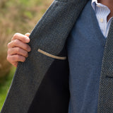 Darzi Shetland Ocean Blue gilet - inside pocket