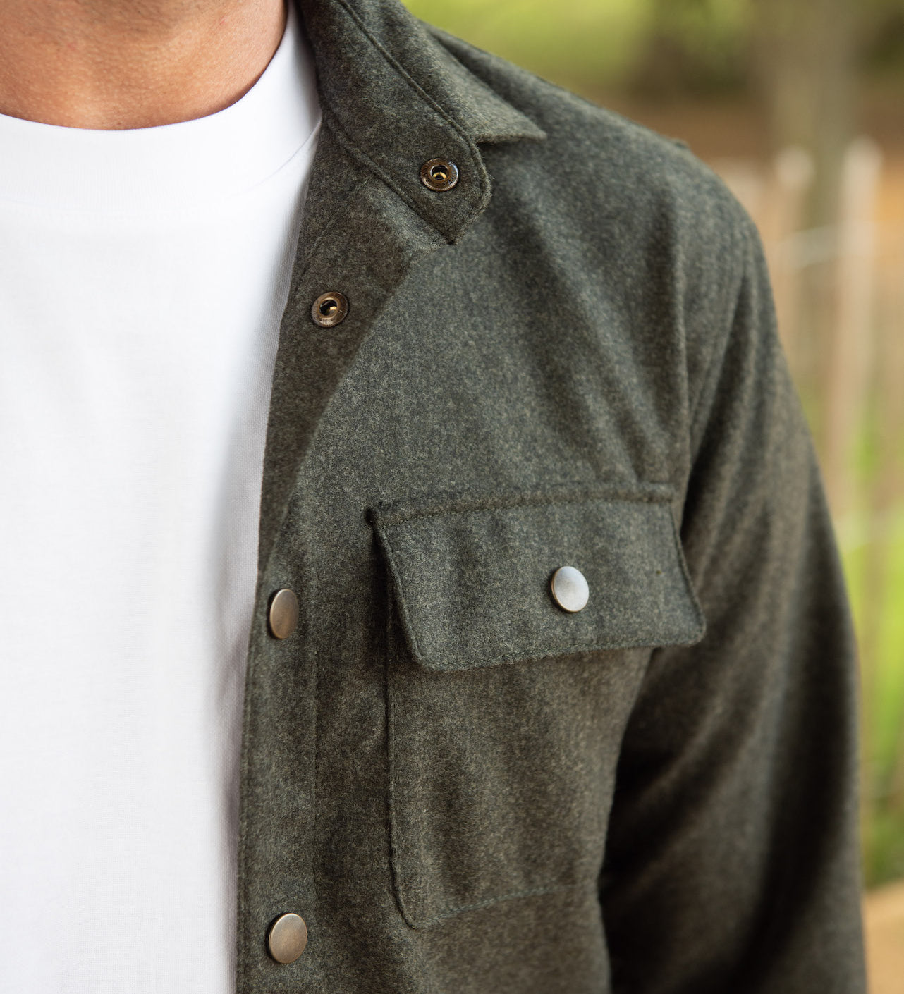 Darzi Wye Overshirt - Olive