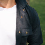 Darzi Wye Overshirt - Navy
