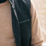 Darzi Shetland Wool Gilet - Dark Blue