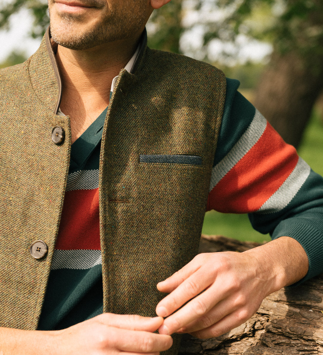 Darzi Shetland Dark Green Gilet