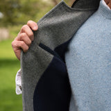 Darzi Shetland Wool Gilet - Smoke Blue