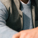 Darzi Sheltand Wool Gilet - Smoke Blue
