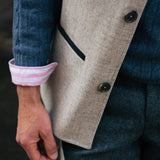 DARZI MERINO WOOL GILET - PEBBLE GREY