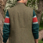 Darzi Shetland Dark Green Gilet - Back