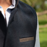 The Alderney Linen Waistcoat - Navy