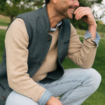 Darzi Shetland Wool Gilet - Deep Teal
