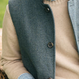 Darzi Shetland Wool Gilet - Deep Teal