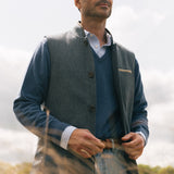 Darzi Shetland Ocean Blue gilet