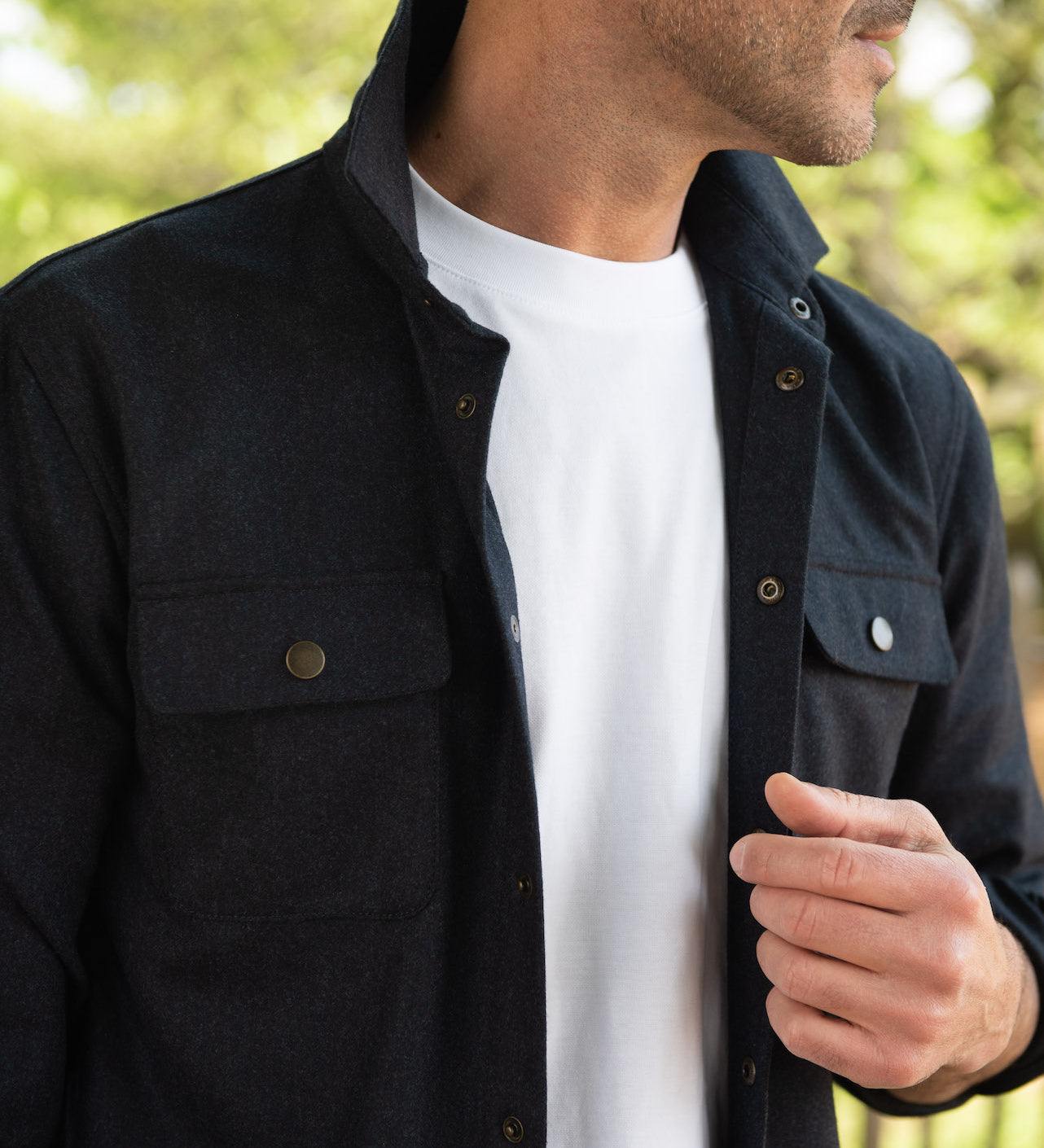Darzi Wye Overshirt - Navy