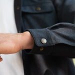 Darzi Wye Overshirt - Navy - Cuff