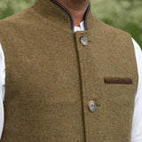 Darzi Merino Wool Gilet - Moss Green