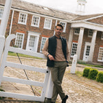 Darzi Shetland Wool Gilet - Dark Blue