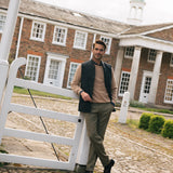 Darzi Shetland Wool Gilet - Dark Blue