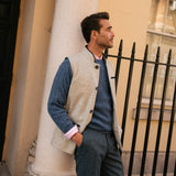 DARZI MERINO WOOL GILET - PEBBLE GREY