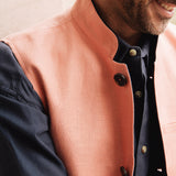 The Como Linen Waistcoat Mk 2 - Pink