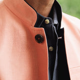 The Como Linen Waistcoat Mk 2 - Pink