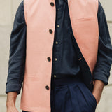 The Como Linen Waistcoat Mk 2 - Pink