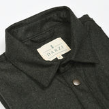 Darzi Wye Overshirt - Olive - Collar