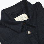 Darzi Wye Overshirt - Navy - Collar