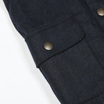 Darzi Wye Overshirt - Navy - Close up