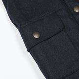 Darzi Wye Overshirt - Navy - Close up