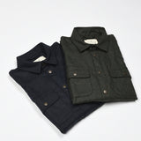 Darzi Wye Overshirt - Navy - Folded