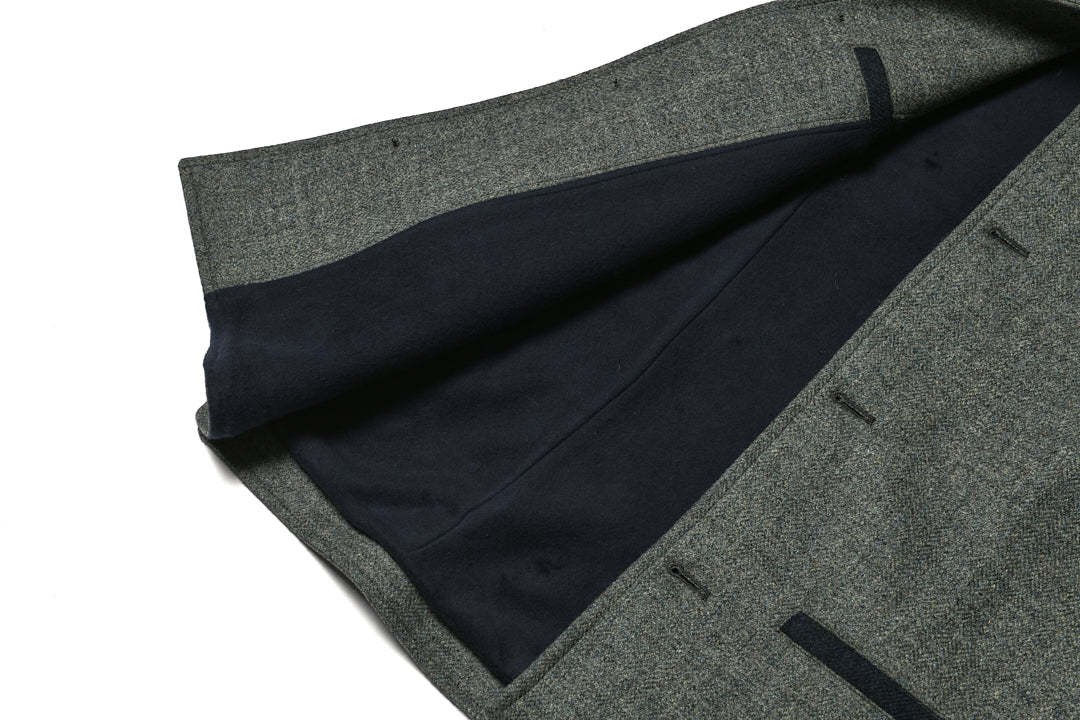 Darzi Sheltand Wool Gilet - Smoke Blue - Lining