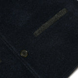 Darzi Midnight Blue merino wool waistcoat - contrast side pocket welt detail