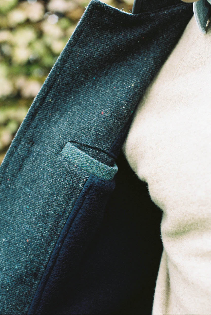 Darzi Shetland Wool Gilet - Dark Blue
