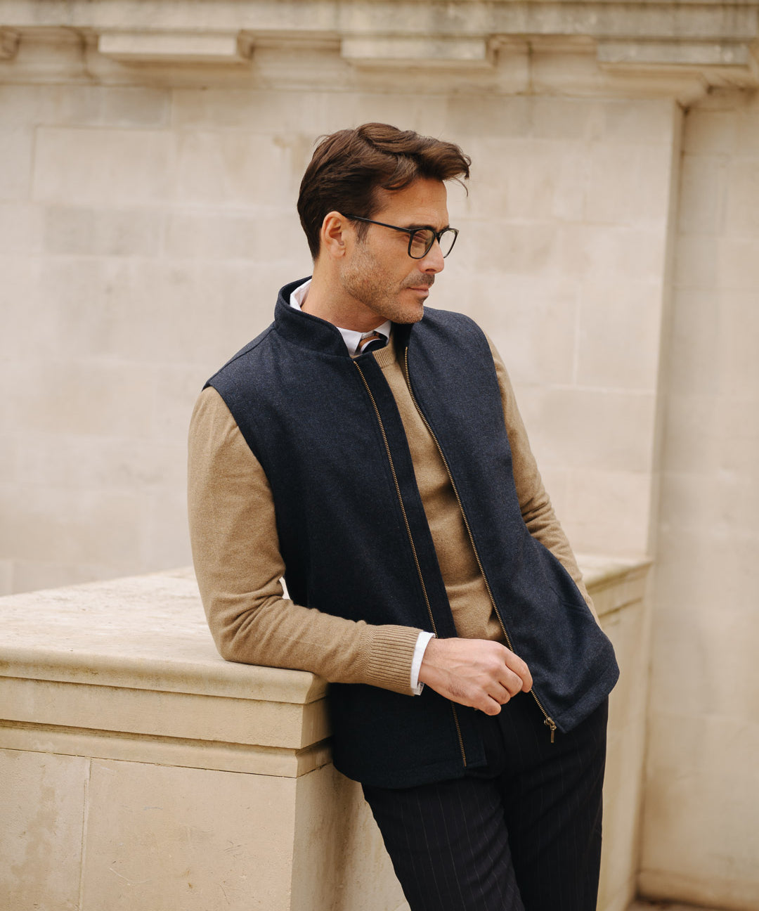 The Hillgate - Lightweight Midnight Merino Twill
