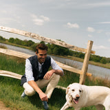 The Alderney Linen Waistcoat - Navy