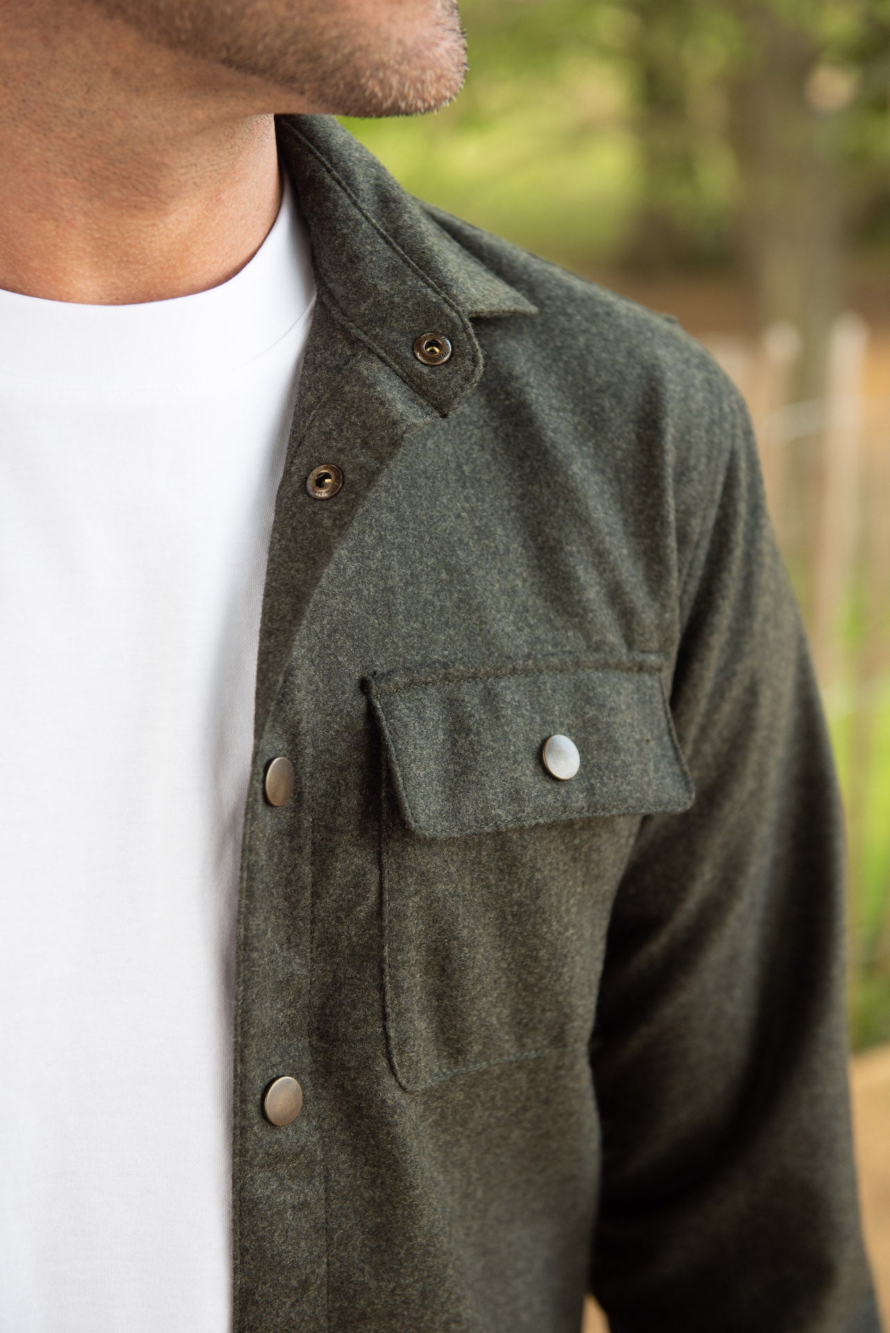 Darzi Wye Overshirt - Olive