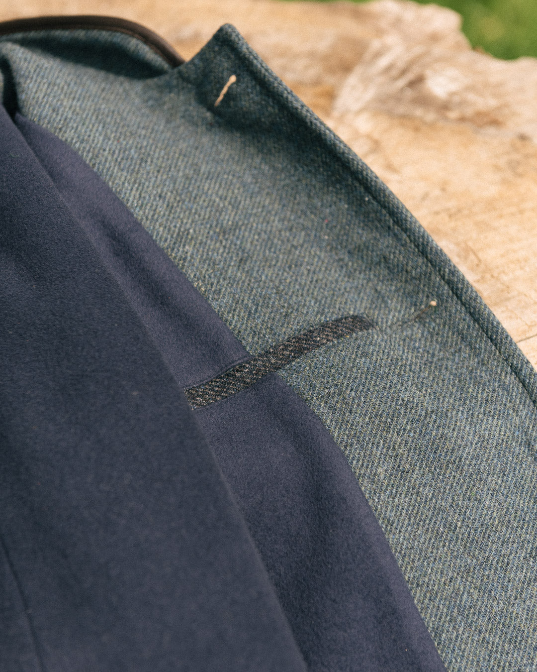 Darzi Shetland Wool Gilet - Deep Teal - Fleece Lining