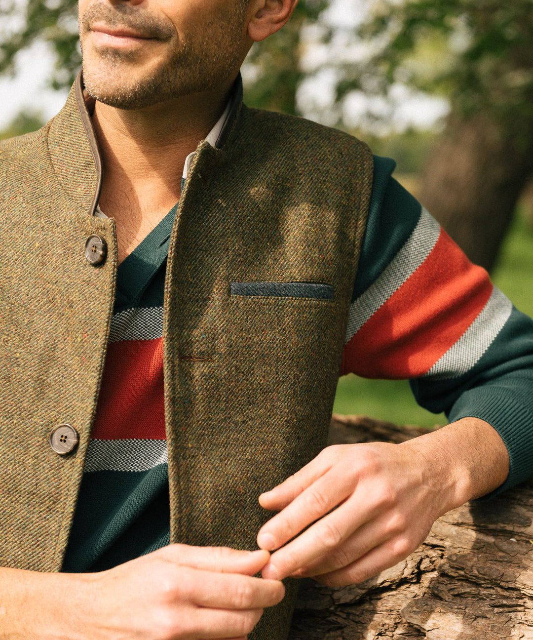 Darzi Shetland Dark Green Gilet