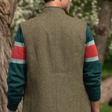 Darzi Shetland Dark Green Gilet - Back