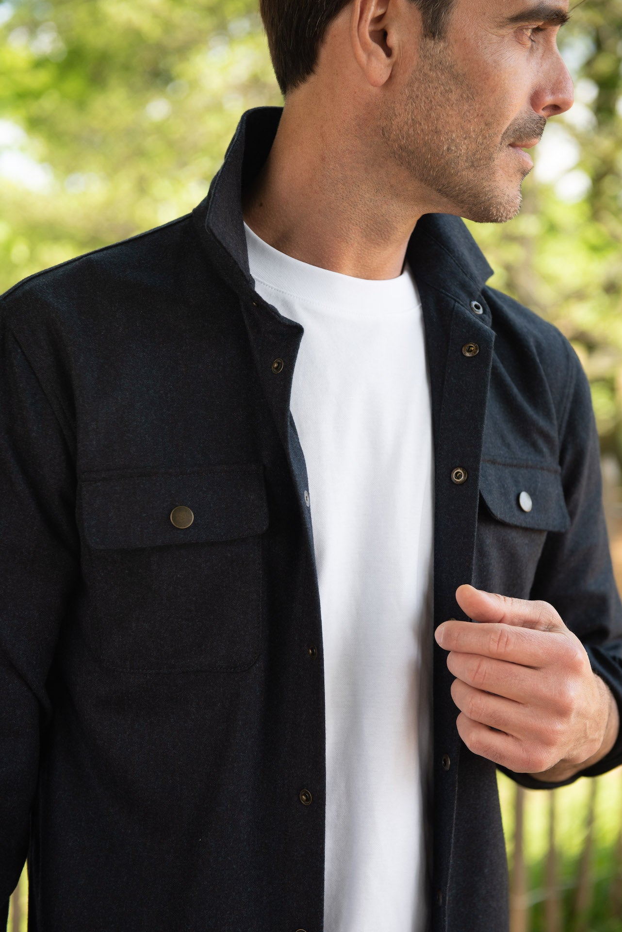 Darzi Wye Overshirt - Navy