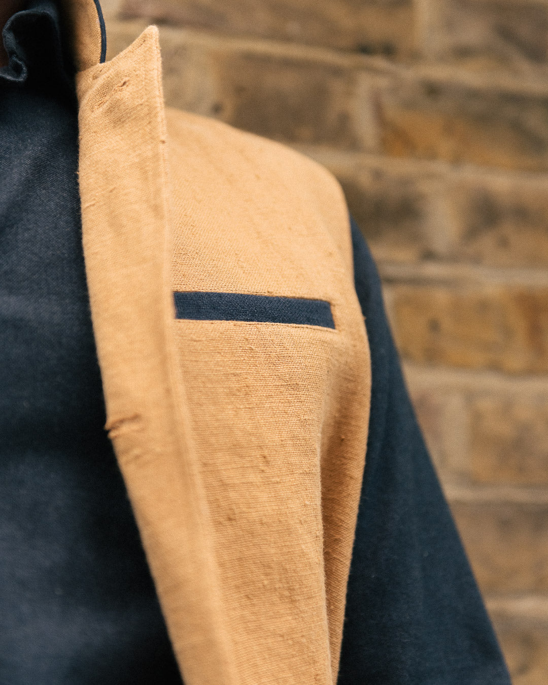 DARZI ALDERNEY LINEN GILET - OCHRE