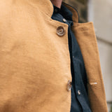 DARZI ALDERNEY LINEN GILET - OCHRE