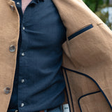 The Alderney Linen Waistcoat - Ochre