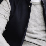 The Nehru - Navy Cashmere Blend