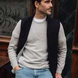 The Nehru - Navy Cashmere Blend