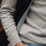 The Nehru - Navy Cashmere Blend