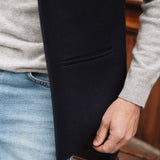 The Nehru - Navy Cashmere Blend