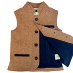 Little Darzi gilet in Coral Red - open buttons