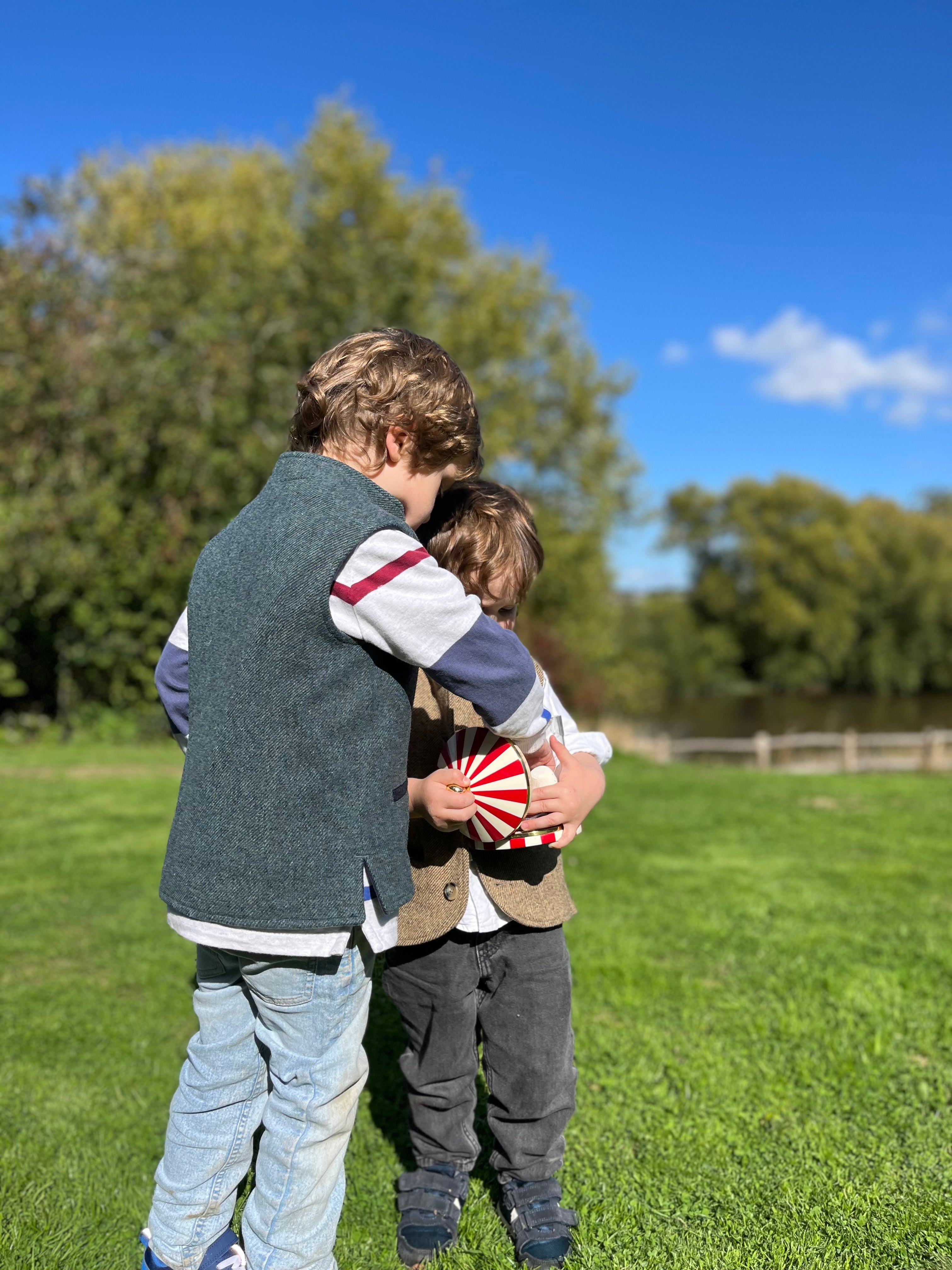 Boys wearing Little Darzi wool gilets